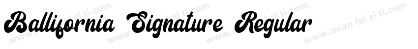 Ballifornia Signature Regular Pers字体转换